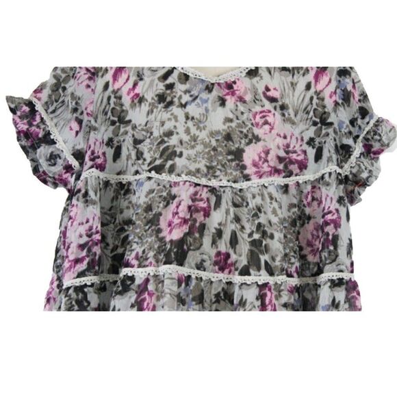 NWOT Disney DSigned Sheer Shirt Swing Floral Tee - Picture 3 of 5